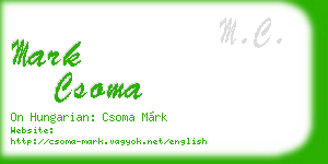 mark csoma business card